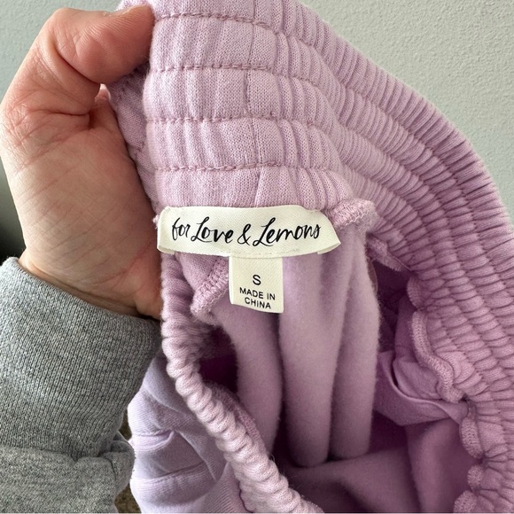 For Love & Lemons Josie Pink/Purple Jogger Sweatpants Lounge Small - Picture 13 of 15